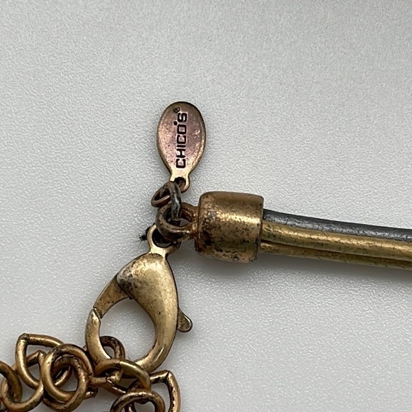 CHICOS necklace brown and gold tones - Picture 4 of 6